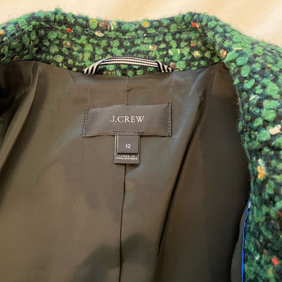 Stylish Green Tweed Coat by J Crew - Picture 3 of 6